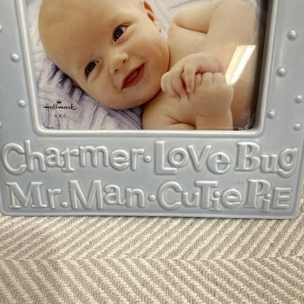 Hallmark Boy Blue Photo Frame - Holds 6 x 4 photo Charmer Mr.Man